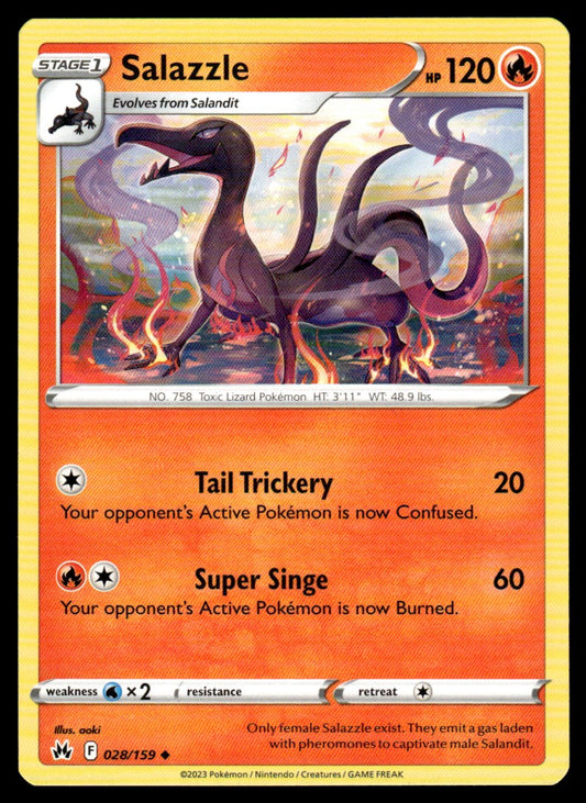 Salazzle 028/159 Uncomon - Crown Zenith - Sword & Shield