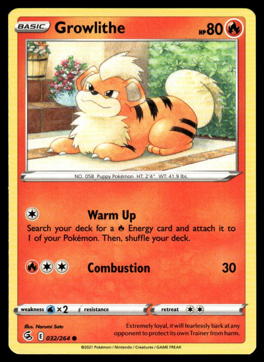 Growlithe 032/264 Comun - Fusion Strike - Sword & Shield