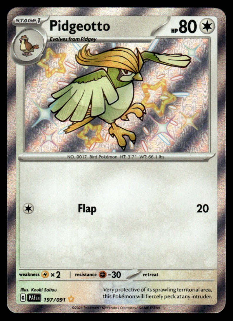 Pidgeotto 197/091 - Paldean Fates - Scarlet & Violet