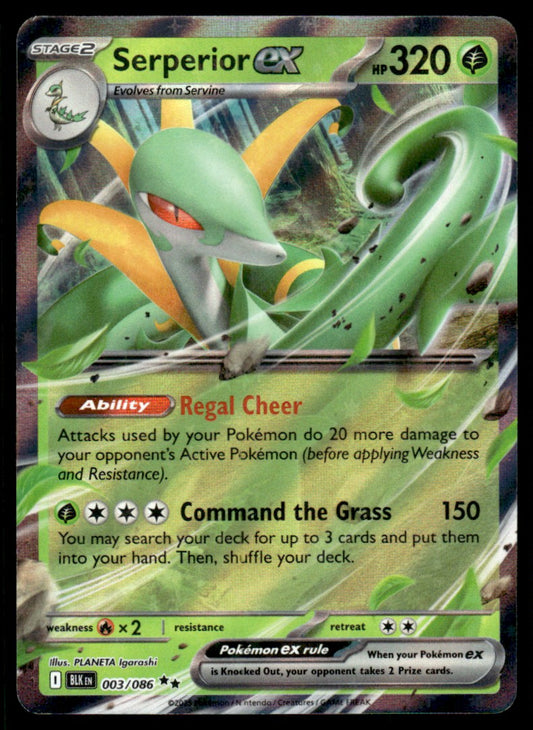 Serperior ex 003/086 - Black Bolt - Scarlet & Violet