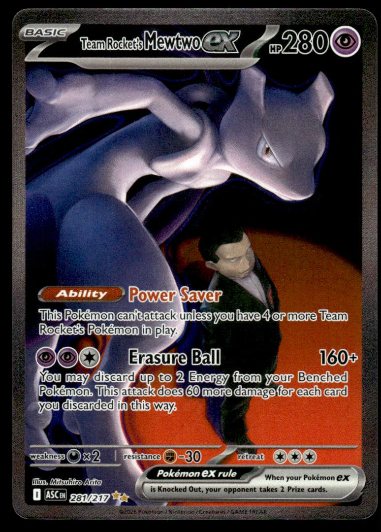 Team Rocket's Mewtwo ex 281/217 - Ascended Heroes - Mega Evolution