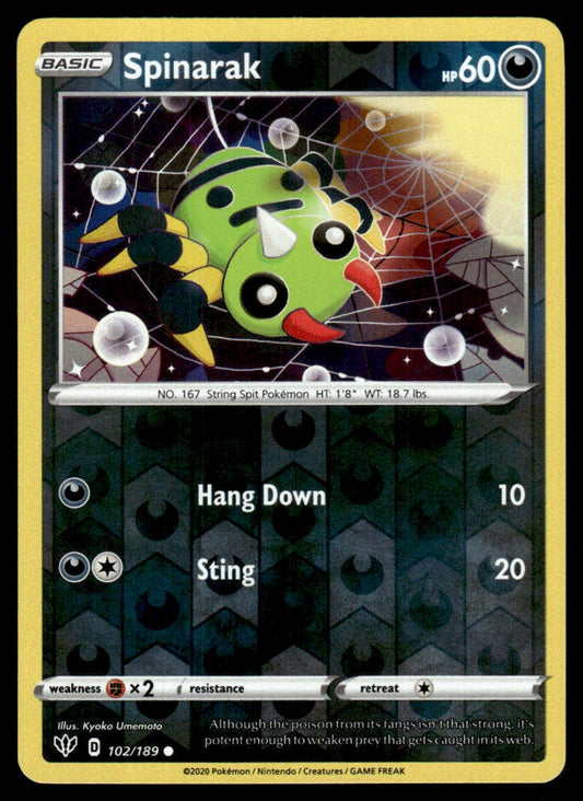Spinarak 102/189 Reverse - Darkness Ablaze - Sword & Shield