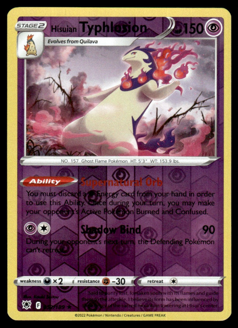 Hisuian Typhlosion 052/189 Reverse - Astral Radiance - Sword & Shield