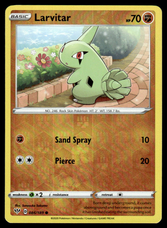 Larvitar 086/189 Reverse - Darkness Ablaze - Sword & Shield