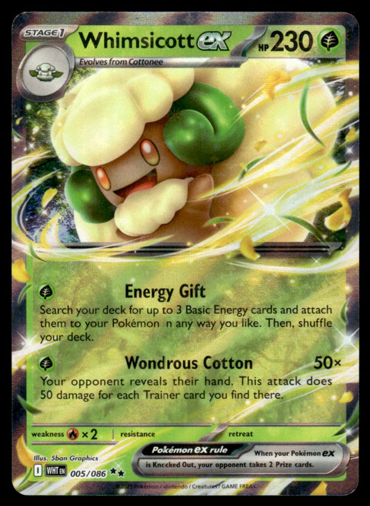 Whimsicott ex 005/086 - White Flare - Scarlet & Violet
