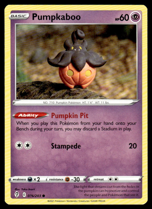 Pumpkaboo 076/203 Comun - Evolving Skies - Sword & Shield