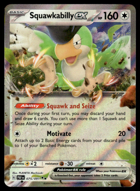 Squawkabilly ex 075/091 - Paldean Fates - Scarlet & Violet