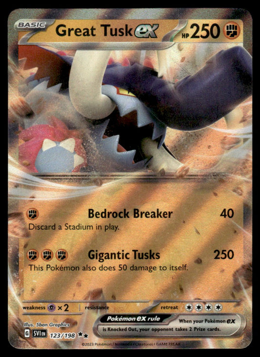 Great Tusk ex 123/198 - Scarlet & Violet Base Set - Scarlet & Violet