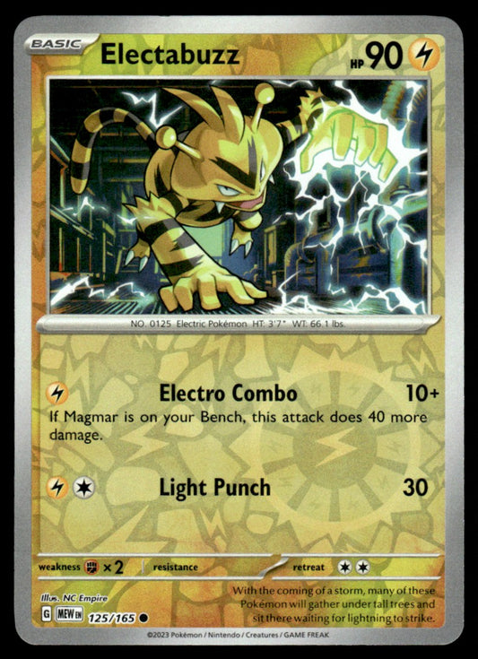 Electabuzz 125/165 Reverse - Scarlet & Violet - 151 - Scarlet & Violet