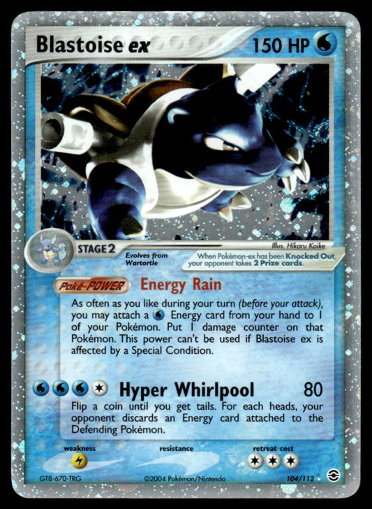 NM - Blastoise ex 104 - Holo - FireRed & LeafGreen