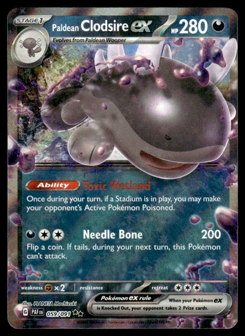 Paldean Clodsire ex 059/091 - Paldean Fates - Scarlet & Violet