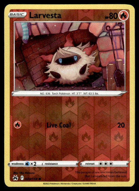 Larvesta 024/159 Reverse - Crown Zenith - Sword & Shield