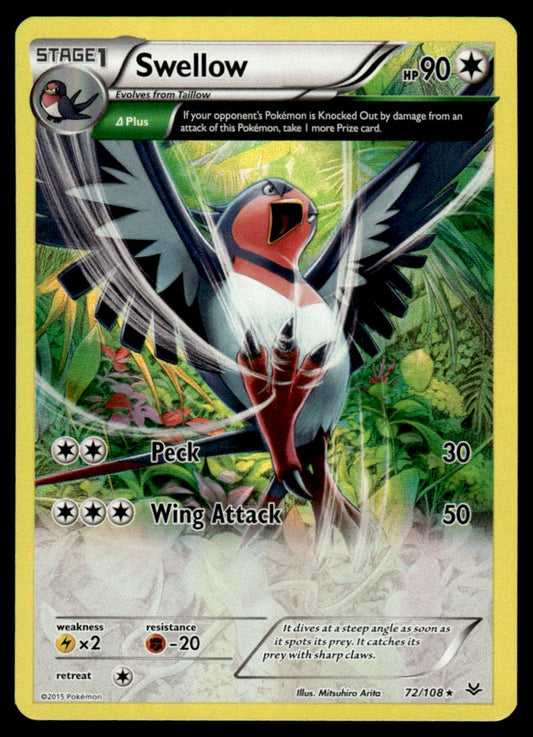 Swellow - Holo - NM - 72 - Roaring Skies