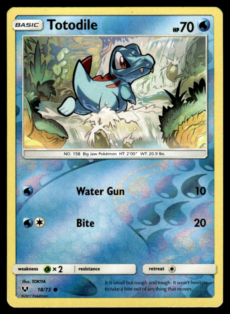 NM - Totodile 18 - Reverse - Shining Legends