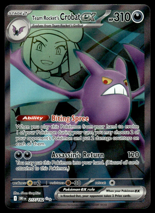Team Rocket's Crobat ex 217/182 - Destined Rivals - Scarlet & Violet