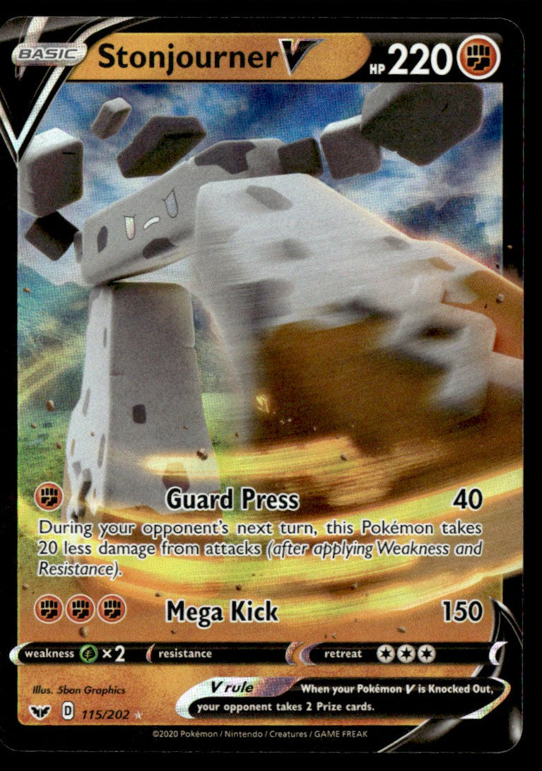 Stonjourner V & Vmax Pokémon Card Lot – Sword & Shield Ultra Rare #115/202 & #116/202 - View #4