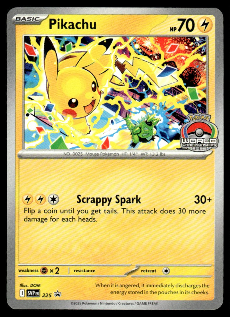 Pikachu (World Championship 2025) 225/PRSV - Scarlet & Violet Promos - Scarlet & Violet