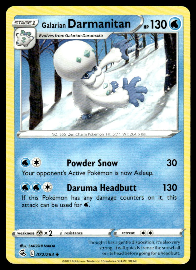 Galarian Darmanitan 072/264 Uncomon - Fusion Strike - Sword & Shield