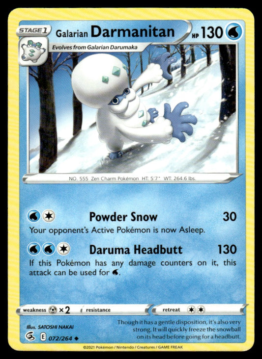 Galarian Darmanitan 072/264 Uncomon - Fusion Strike - Sword & Shield