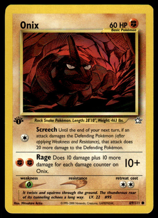 LP Onix 1st Edition 69 No Holo - Neo Genesis