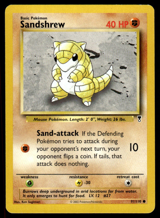 LP Sandshrew 91 No Holo - Legendary Collection
