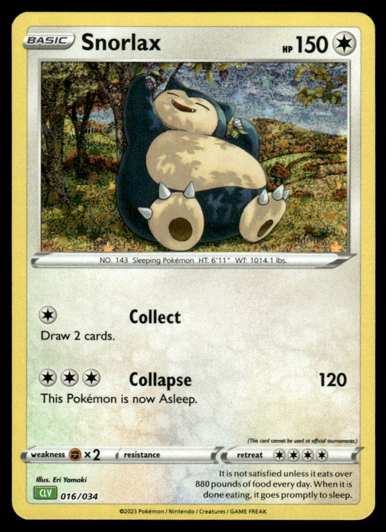 Snorlax 016/034 - Trading Card Game Classic