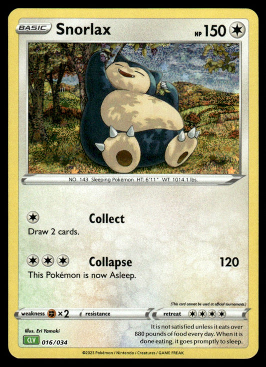 Snorlax 016/034 - Trading Card Game Classic