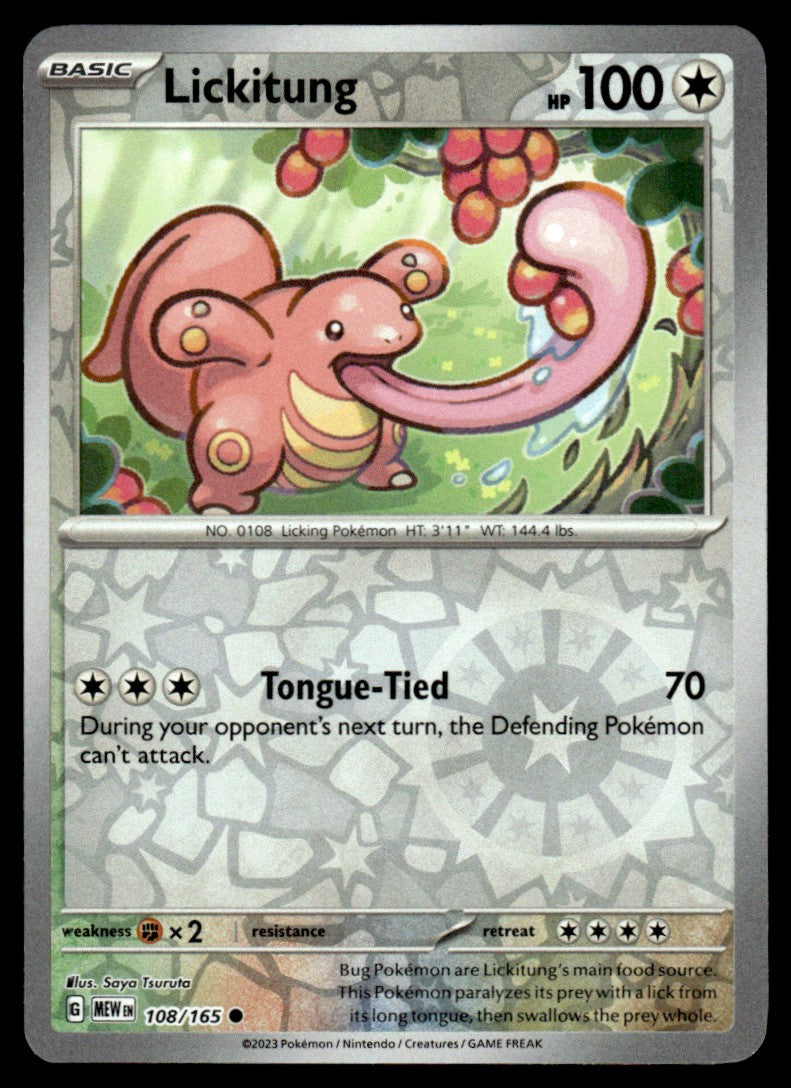 Lickitung 108/165 Reverse - Scarlet & Violet - 151 - Scarlet & Violet