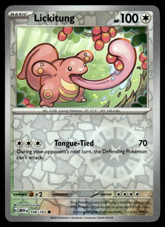 Lickitung 108/165 Reverse - Scarlet & Violet - 151 - Scarlet & Violet