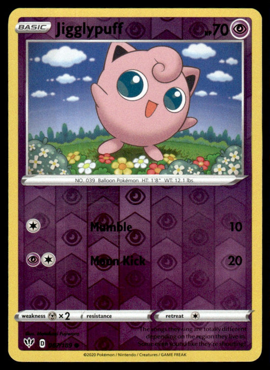 Jigglypuff 067/189 Reverse - Darkness Ablaze - Sword & Shield