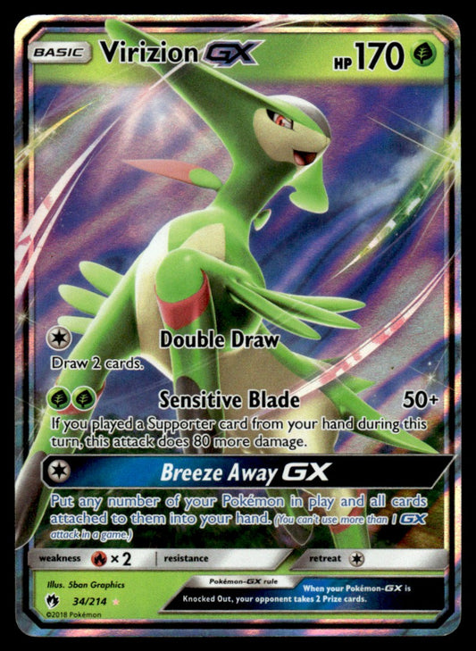 NM Virizion-GX 34 - Lost Thunder
