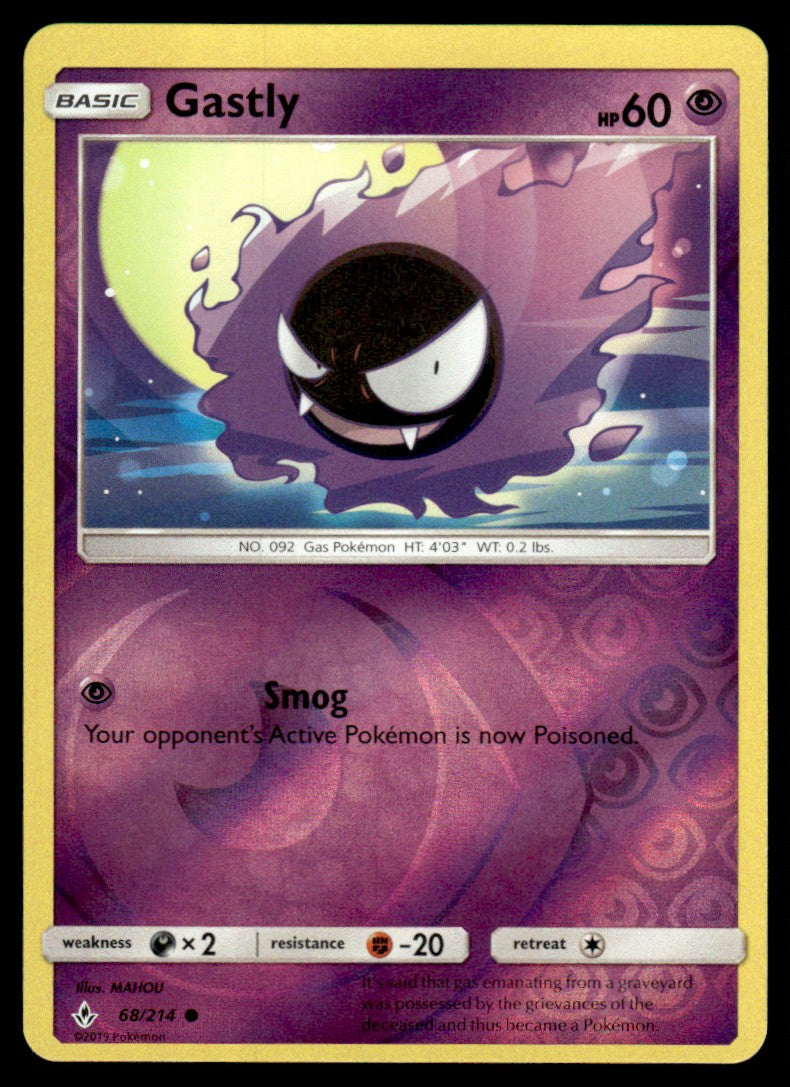 NM - Gastly 68 - Reverse - Unbroken Bonds