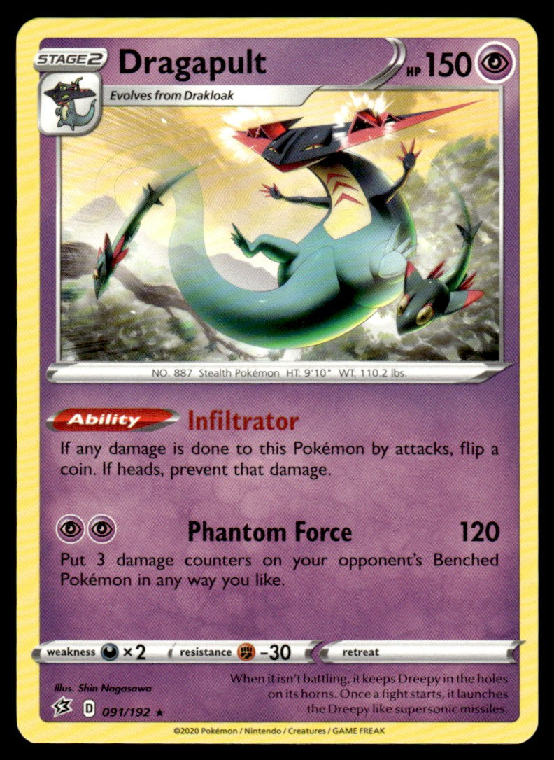 Dragapult 091/192 Rare - Rebel Clash - Sword & Shield