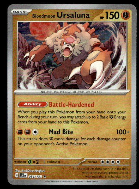 Bloodmoon Ursaluna (Poke Ball Pattern) 054/131 - Prismatic Evolutions - Scarlet & Violet