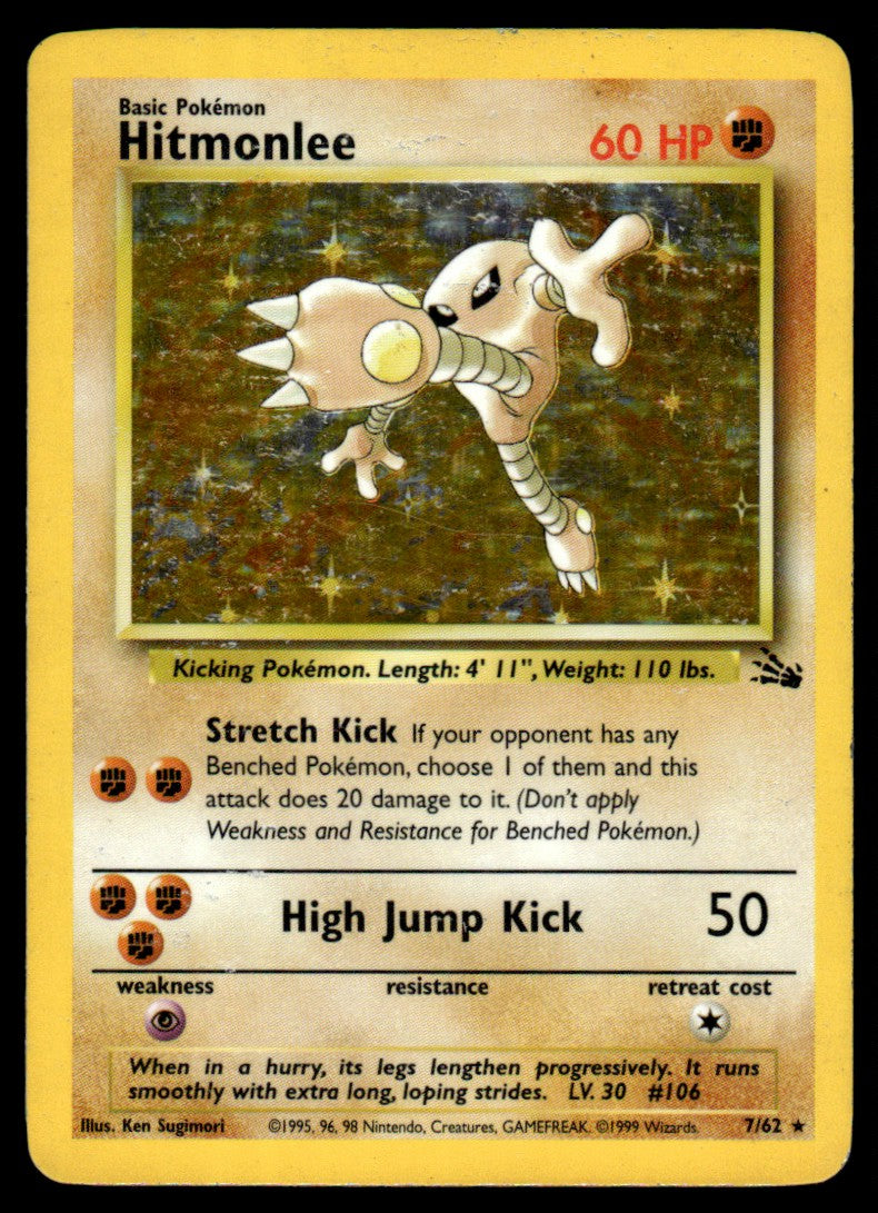 Hitmonlee - MP Holo - 7 - Fossil