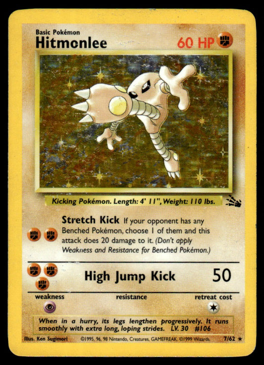 Hitmonlee - MP Holo - 7 - Fossil