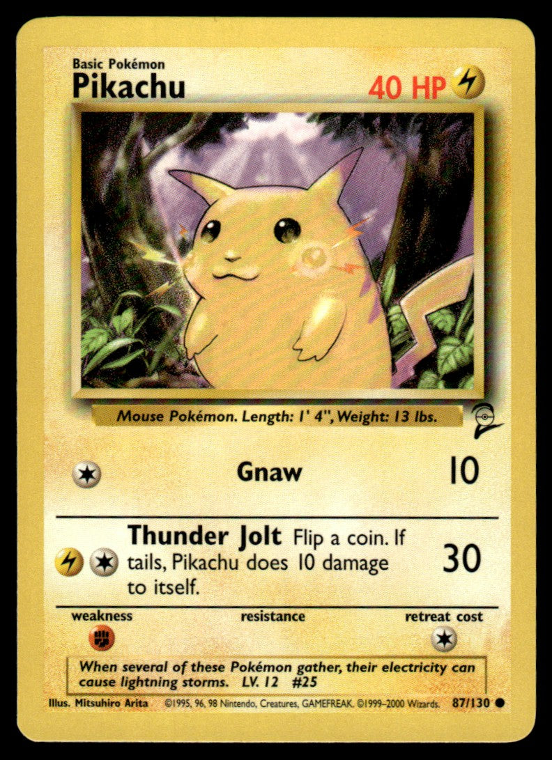 LP Pikachu 87 No Holo - Base Set 2