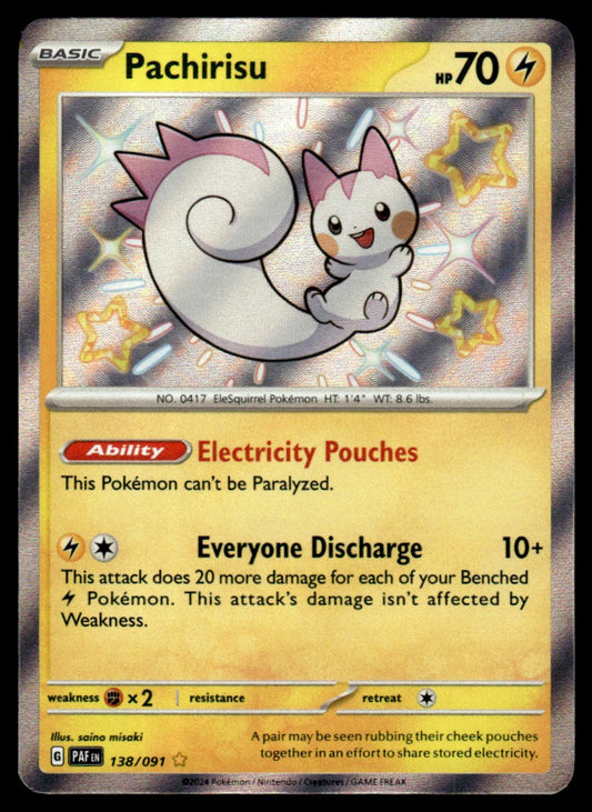 Pachirisu 138/091 - Paldean Fates - Scarlet & Violet