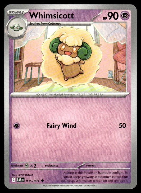 Whimsicott 035/091 Uncomon - Paldean Fates - Scarlet & Violet